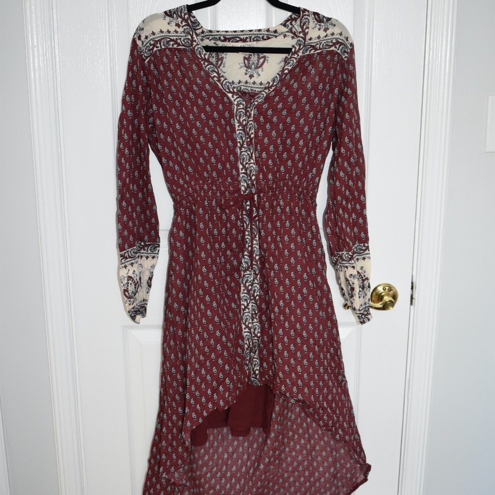 Billabong High Low Fall Paisley Dress